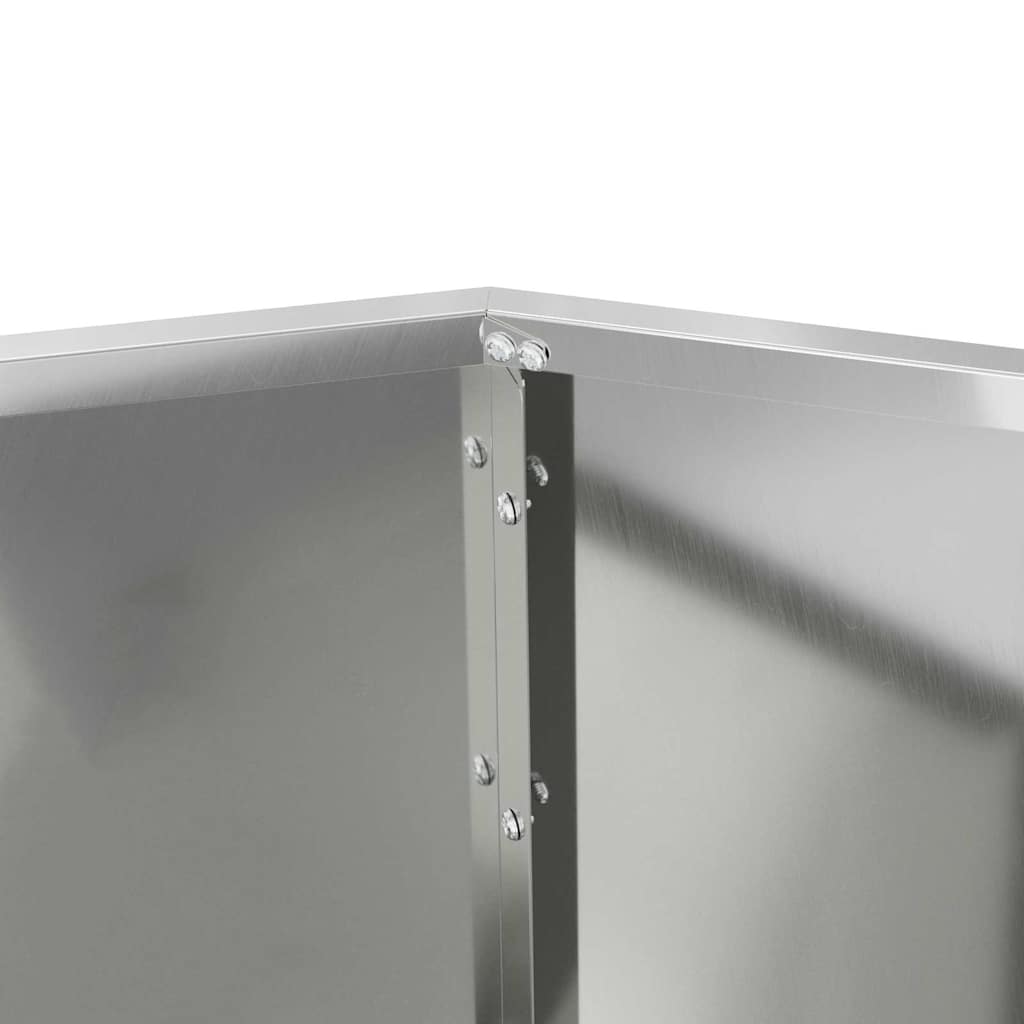 Lovelis 2 pcs Sidabro 100 x 100 x 80 cm Cinkuota plienas