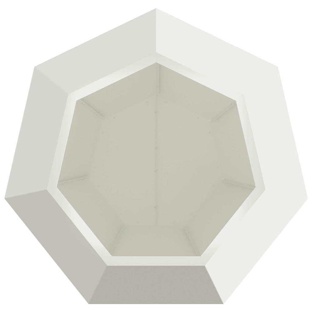Lovelis 2 pcs Balta 75 x 75 x 60 cm Plienas
