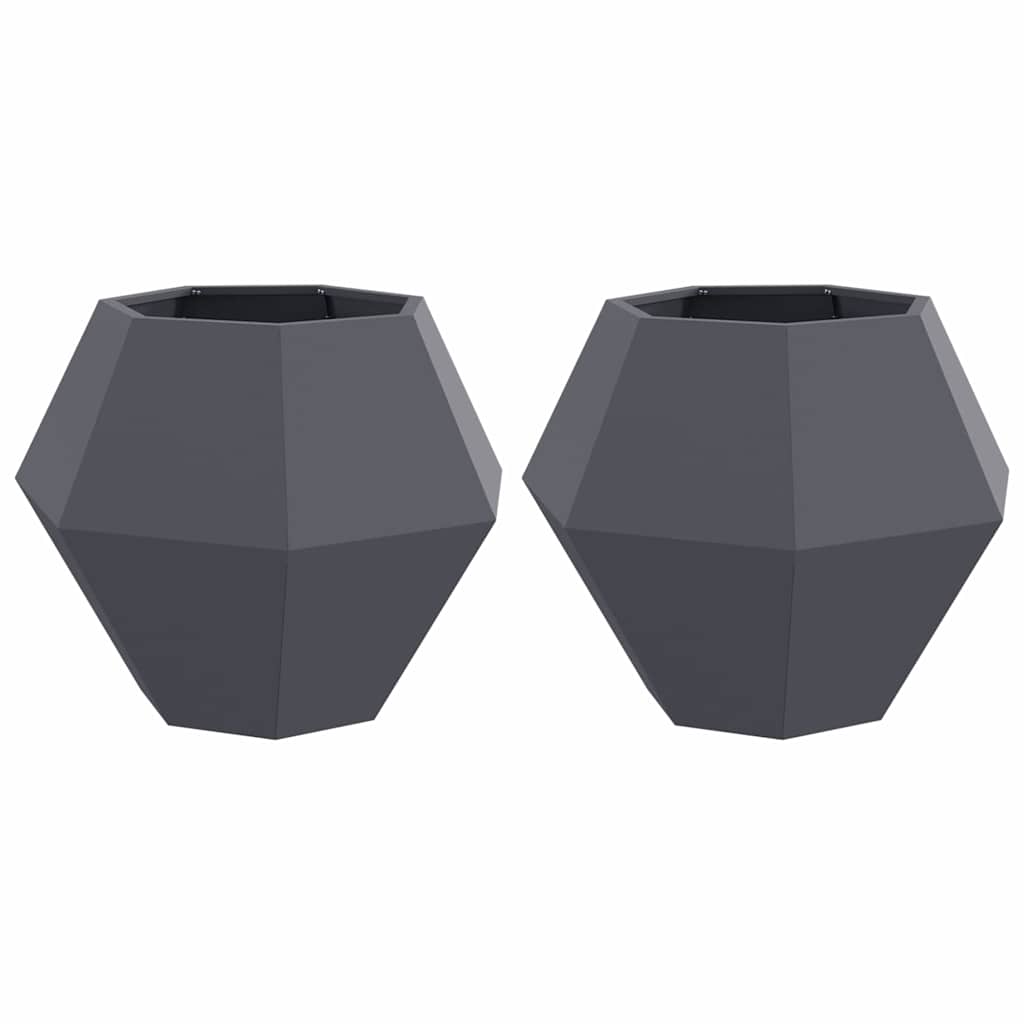 Lovelis 2 pcs Antracitas 75 x 75 x 60 cm Plienas