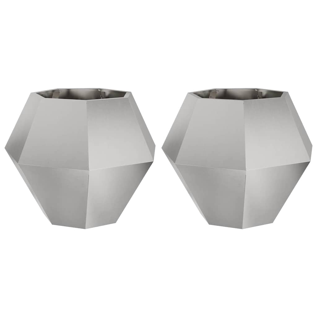 Lovelis 2 pcs Sidabro 75 x 75 x 60 cm Nerūdijantis Plienas