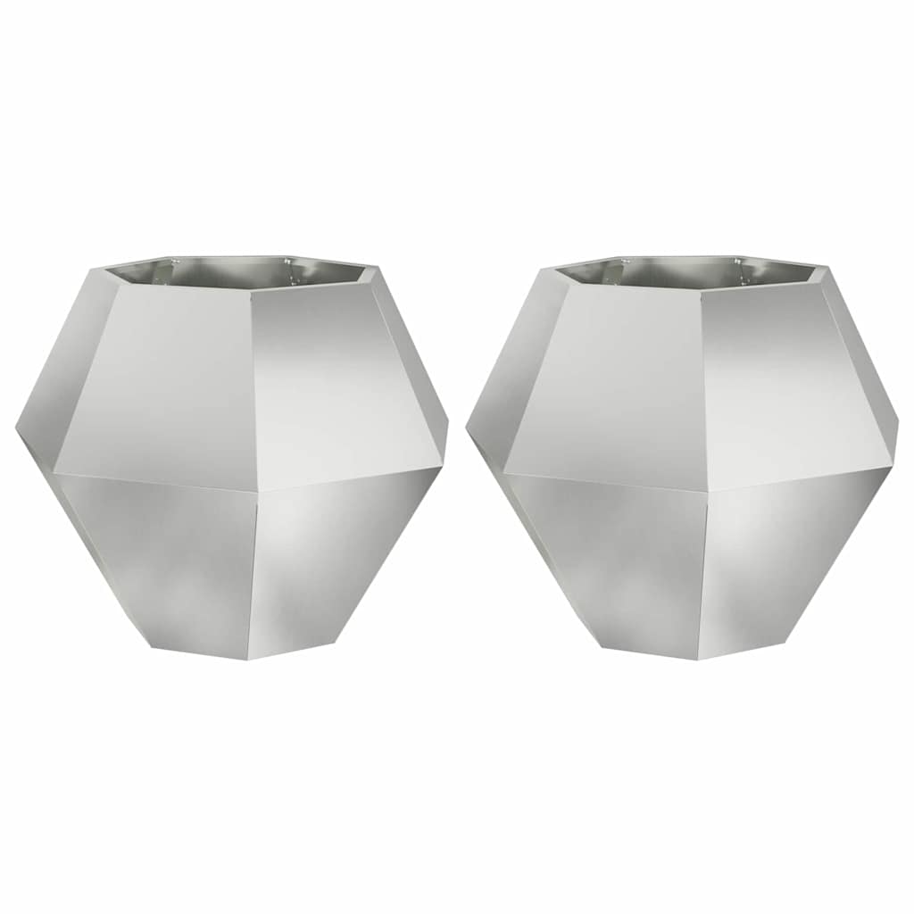 Lovelis 2 pcs Sidabro 75 x 75 x 60 cm Cinkuota plienas