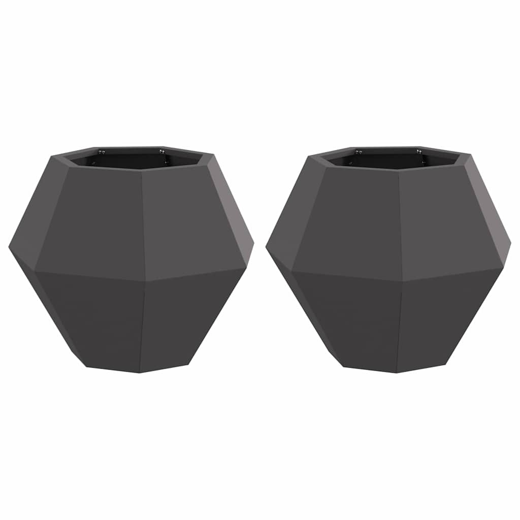 Lovelis 2 pcs Juoda 50 x 50 x 40 cm Plienas