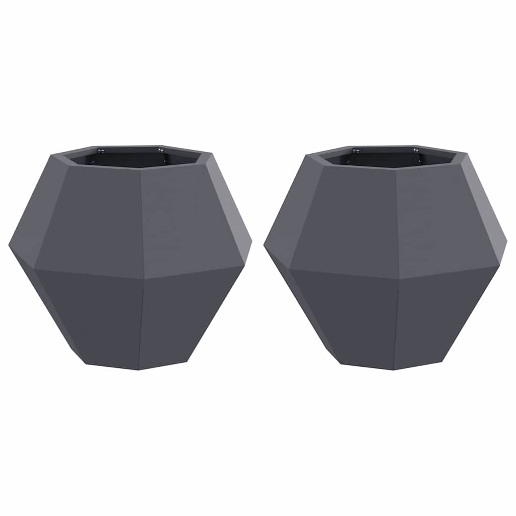 Lovelis 2 pcs Antracitas 50 x 50 x 40 cm Plienas