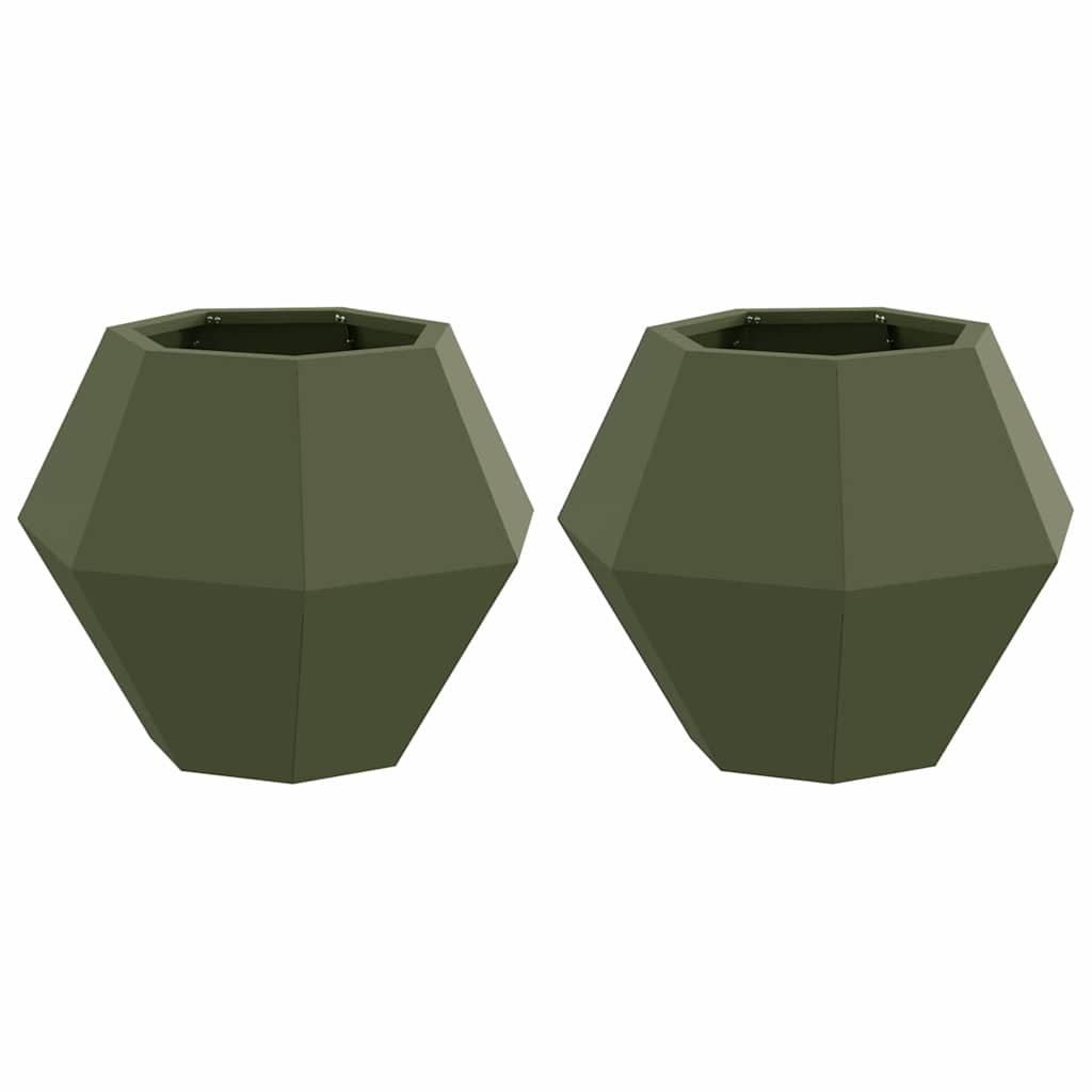 Lovelis 2 pcs Alyvuogių žalia 50 x 50 x 40 cm Plienas