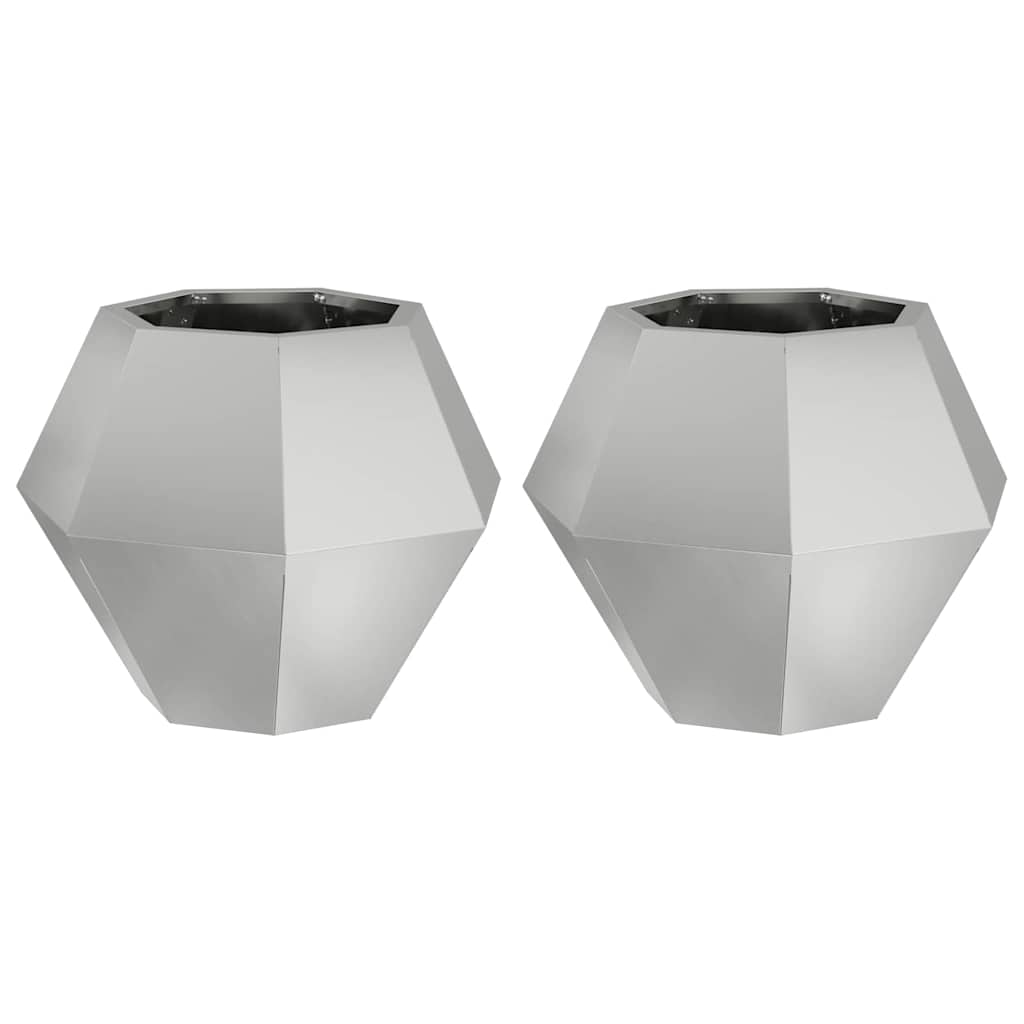 Lovelis 2 pcs Sidabro 50 x 50 x 40 cm Cinkuota plienas