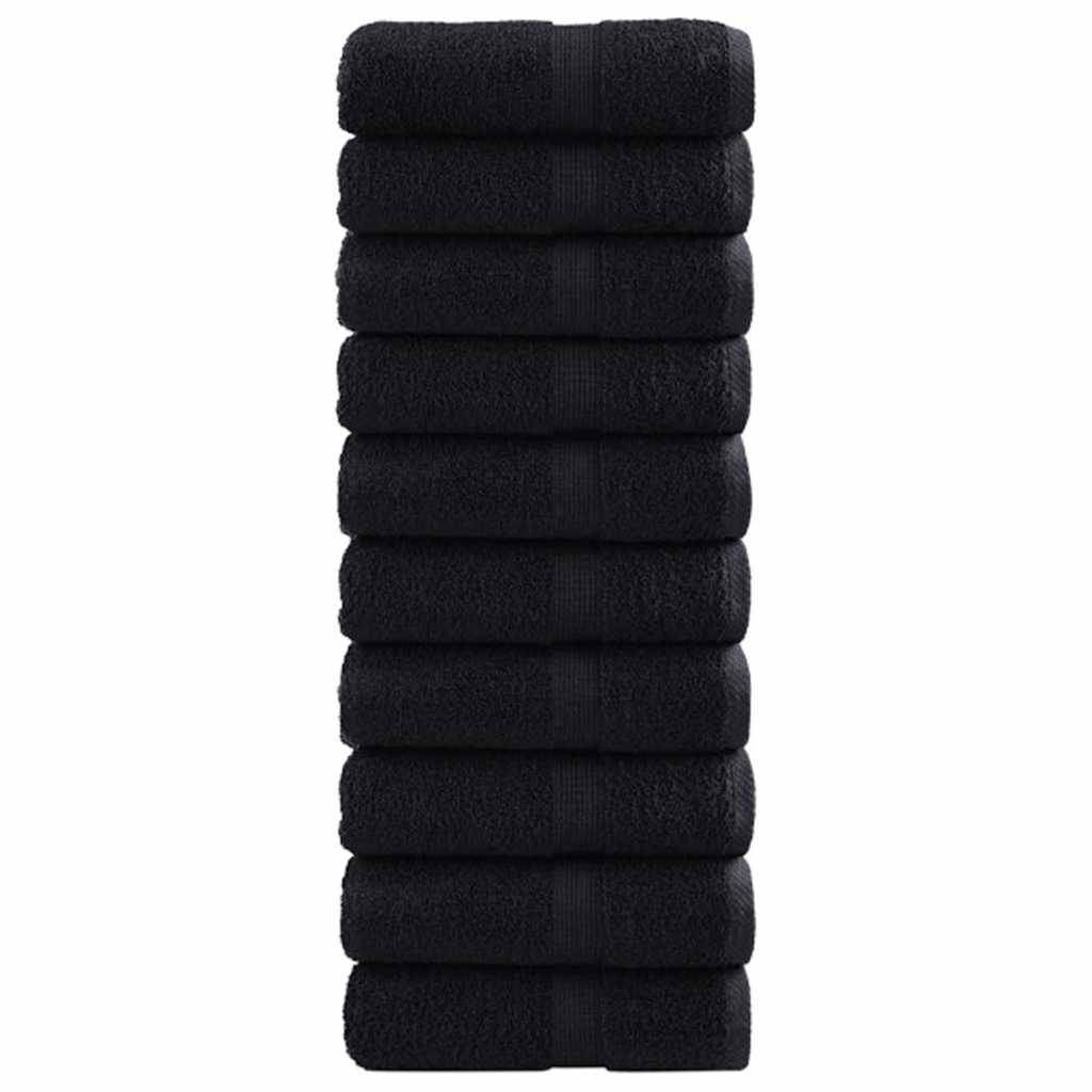 Svečių Rankšluostis SOLUND 50 pcs Juoda 30 x 30 cm 550 gsm
