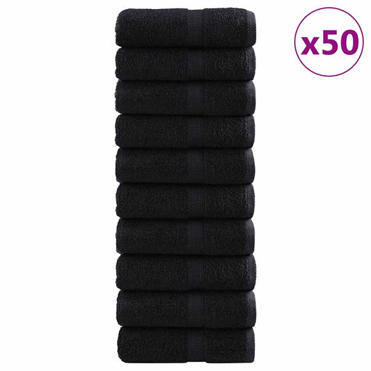 Svečių Rankšluostis SOLUND 50 pcs Juoda 30 x 50 cm 550 gsm