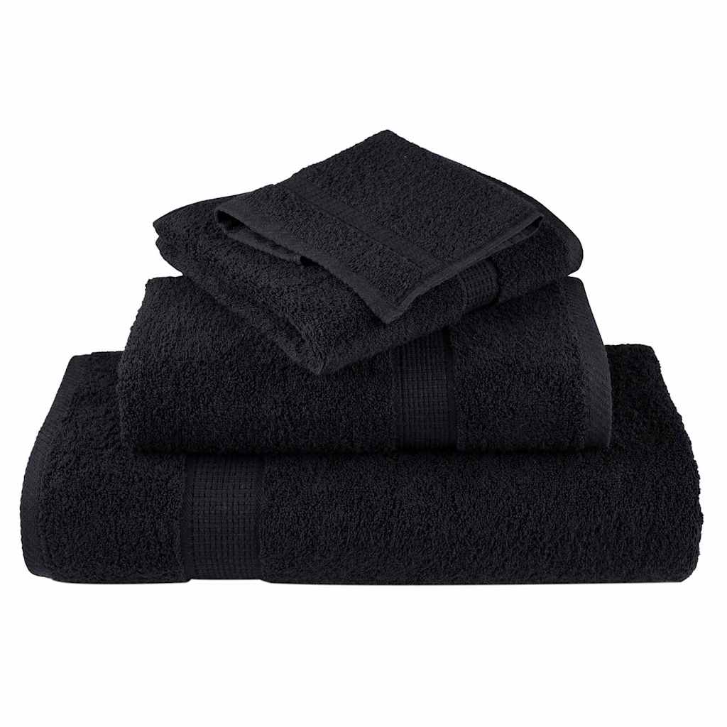 Svečių Rankšluostis SOLUND 50 pcs Juoda 50 x 100 cm 550 gsm