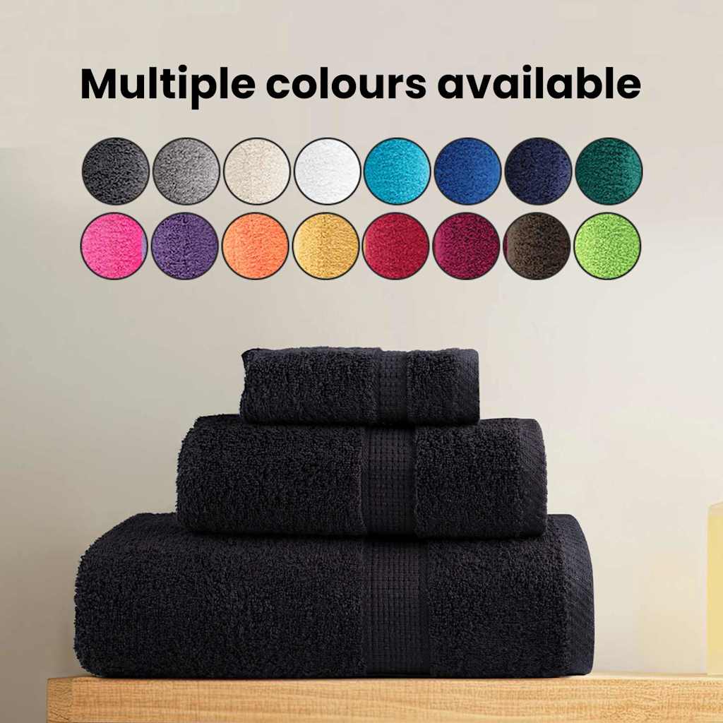 Svečių Rankšluostis SOLUND 25 pcs Juoda 100 x 150 cm 550 gsm