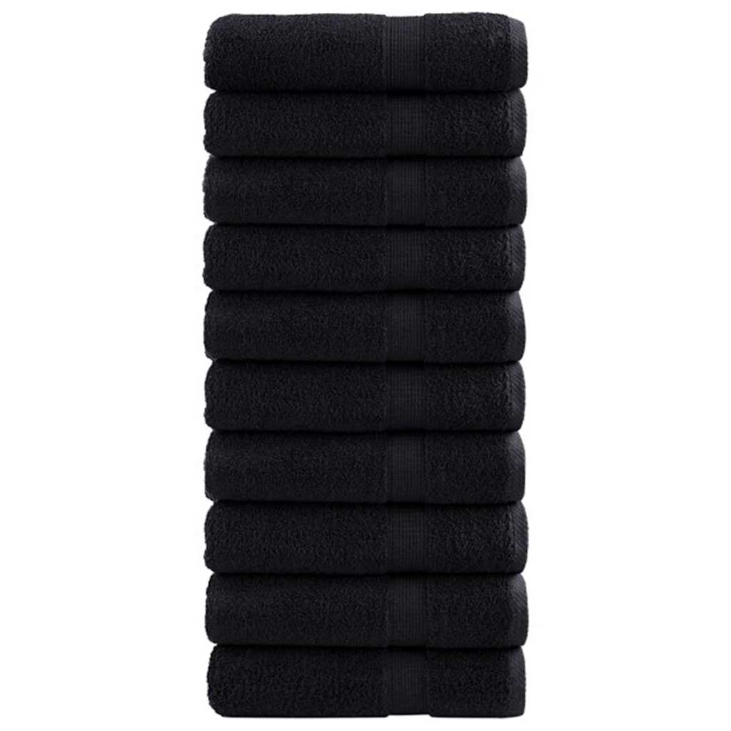 Svečių Rankšluostis SOLUND 25 pcs Juoda 100 x 150 cm 550 gsm