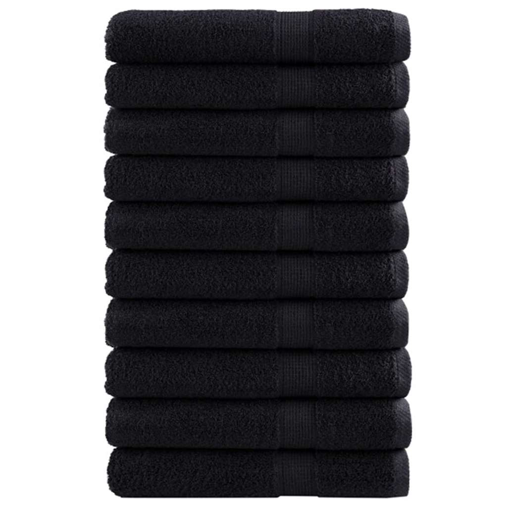 Svečių Rankšluostis SOLUND 25 pcs Juoda 80 x 200 cm 550 gsm