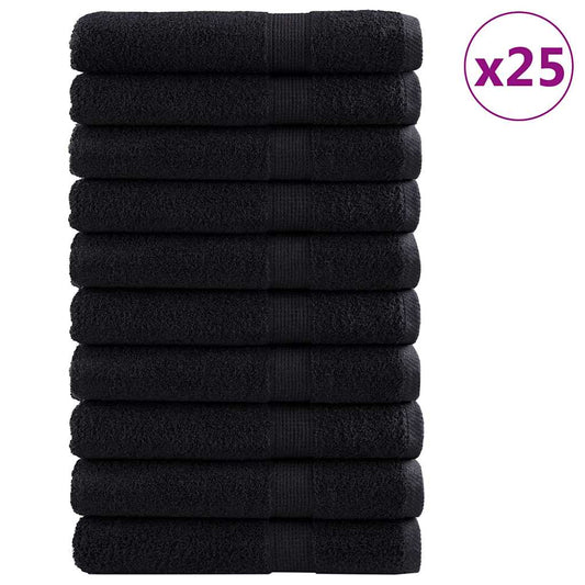 Svečių Rankšluostis SOLUND 25 pcs Juoda 100 x 200 cm 550 gsm
