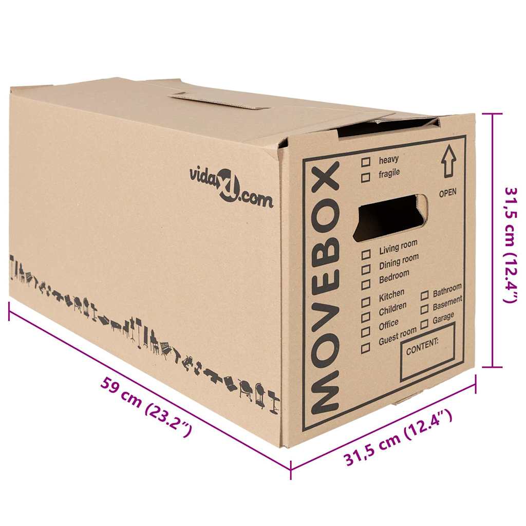 Kraustymo dėžės 20 vnt 59 x 31.5 x 31.5 cm Kartonas