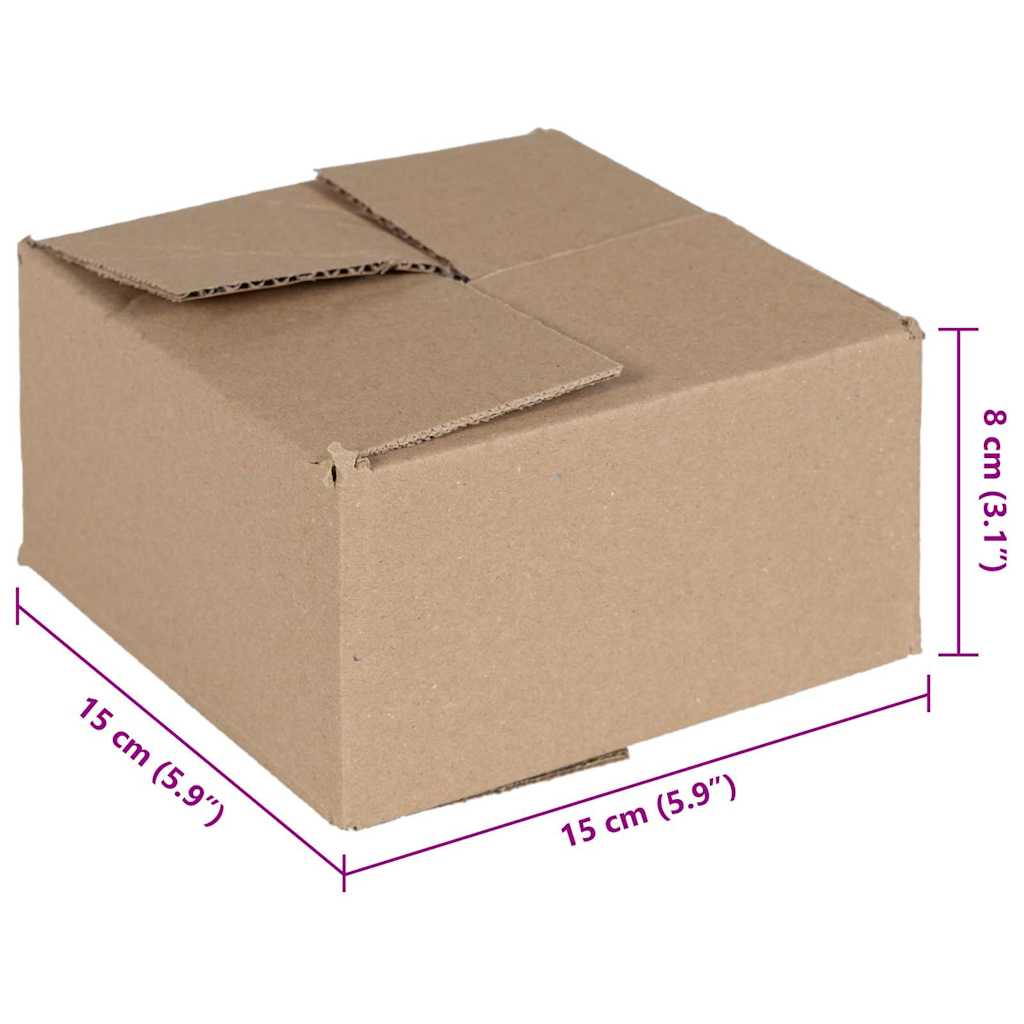 Sulankstoma dėžė 50 pcs Natūrali 15 x 15 x 8 cm Kartonas