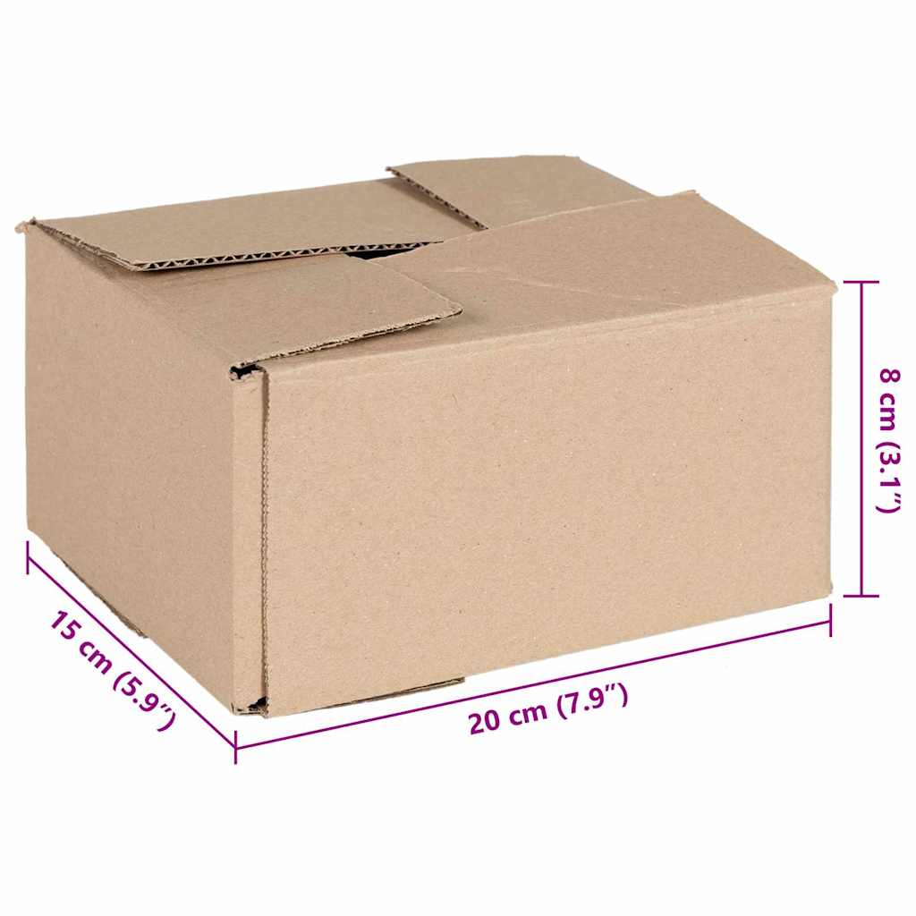 Sulankstoma dėžė 50 pcs Natūrali 20 x 15 x 10 cm Kartonas