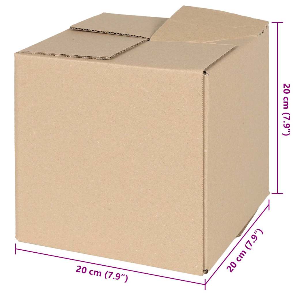 Sulankstoma dėžė 50 pcs Natūrali 20 x 20 x 20 cm Kartonas