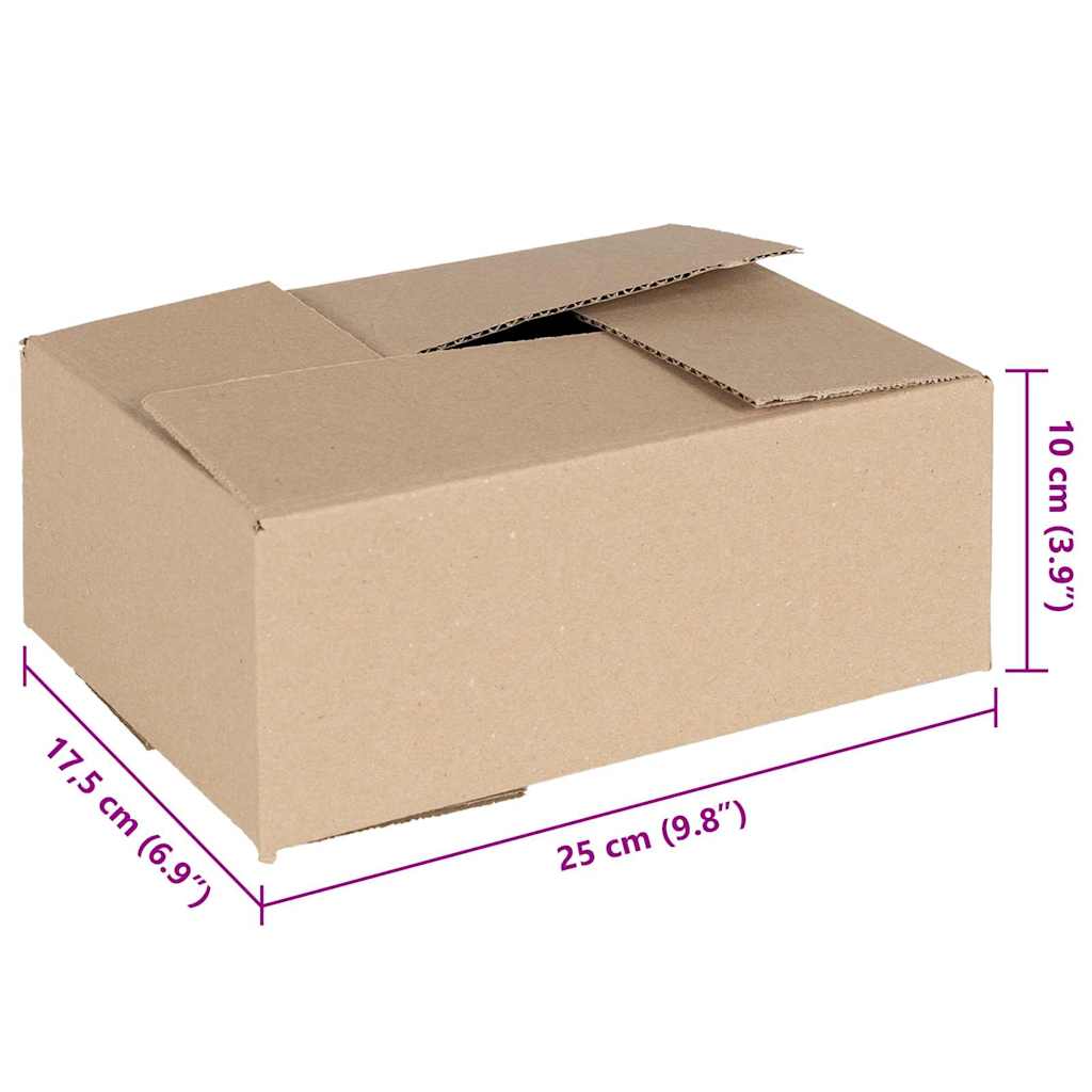 Sulankstoma dėžė 50 pcs Natūrali 25 x 17,5 x 10 cm Kartonas