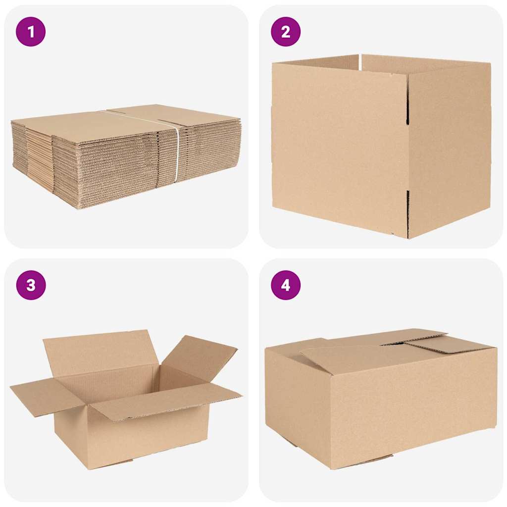 Sulankstoma dėžė 50 pcs Natūrali 35 x 24 x 15 cm Kartonas