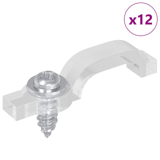 LED Juostos Klipai 12 pcs Skaidrus 2 x 1 x 0.5 cm