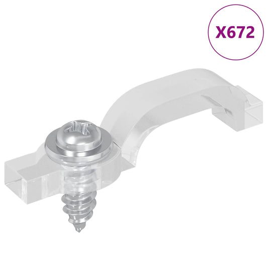 LED Juostos Klipai 12 pcs Skaidrus 2 x 1 x 0.5 cm