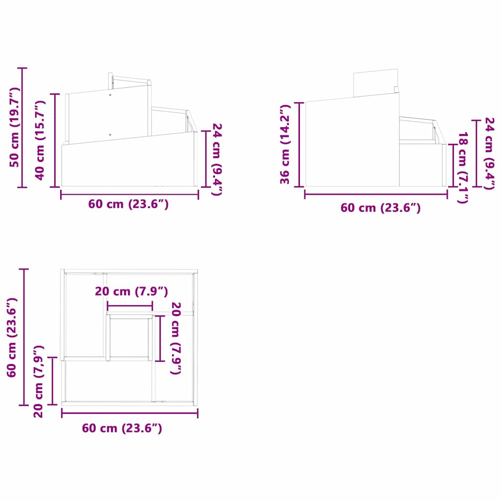 Sodo vazonas Balta 60 x 60 x 50 cm Šaltai valcuotas plienas