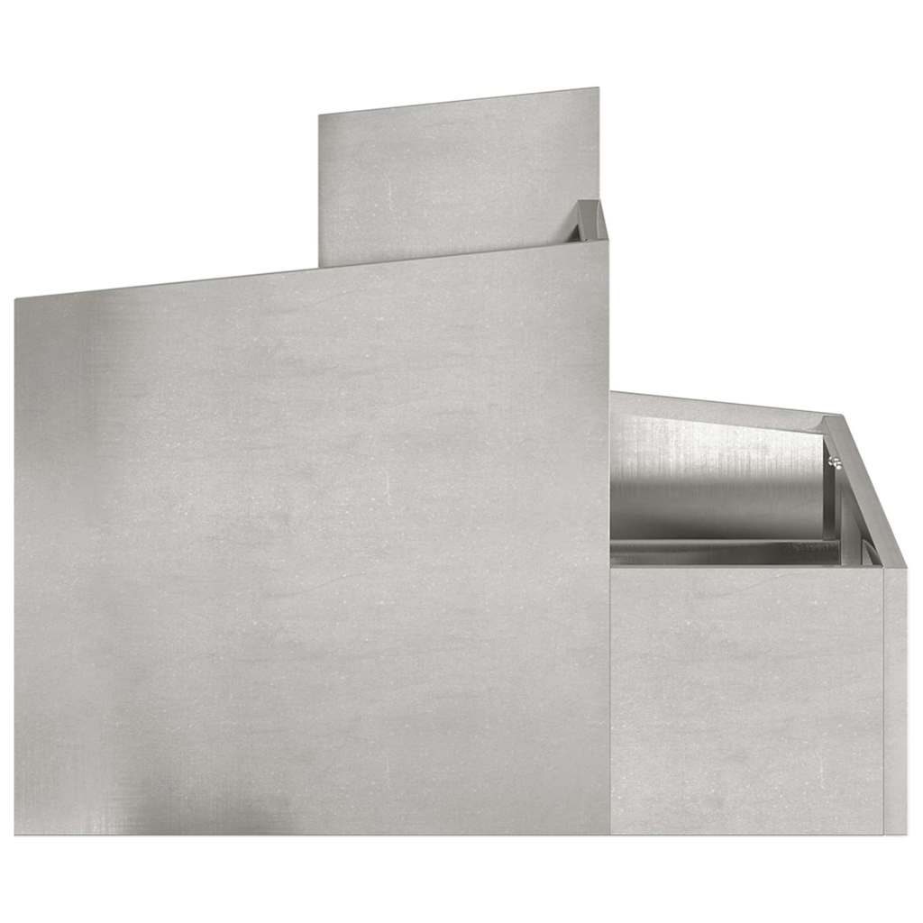 Sodo vazonas Sidabro 60 x 60 x 50 cm Nerūdijantis Plienas