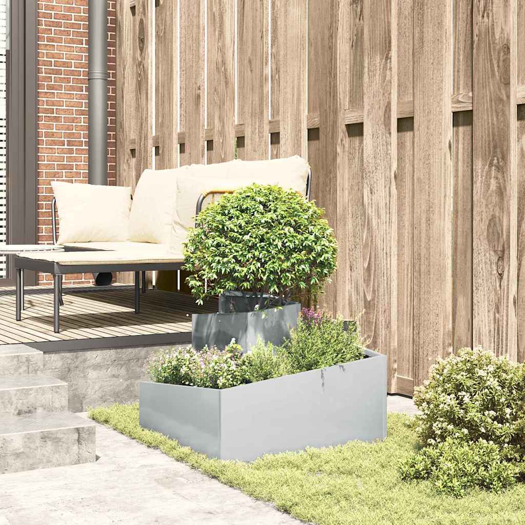 Sodo vazonas Sidabro 60 x 60 x 50 cm Cinkuota plienas