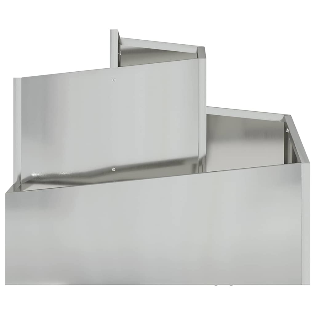 Sodo vazonas Sidabro 60 x 60 x 50 cm Cinkuota plienas