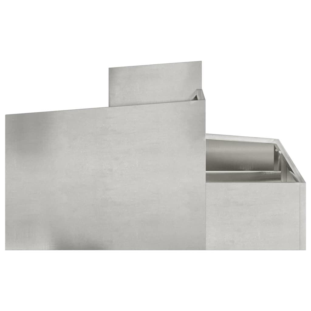 Sodo vazonas Sidabro 80 x 80 x 50 cm Nerūdijantis Plienas