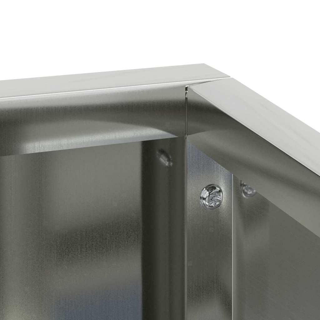 Sodo vazonas Sidabro 80 x 80 x 50 cm Cinkuota plienas