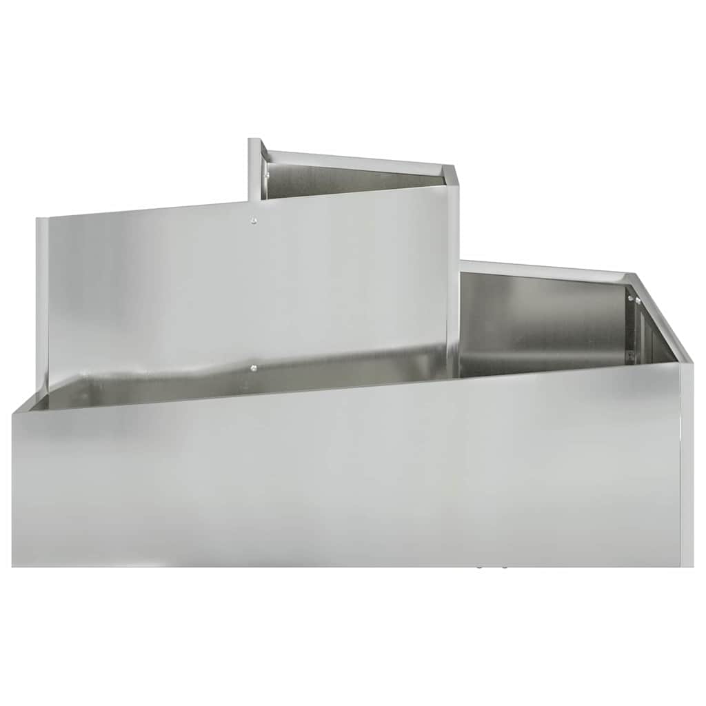 Sodo vazonas Sidabro 80 x 80 x 50 cm Cinkuota plienas