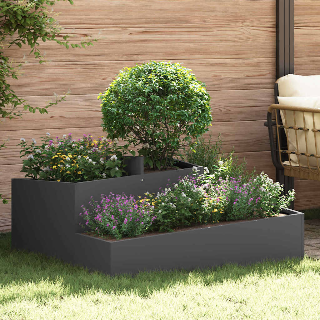 Sodo vazonas Juoda 100 x 100 x 50 cm Šaltai valcuotas plienas
