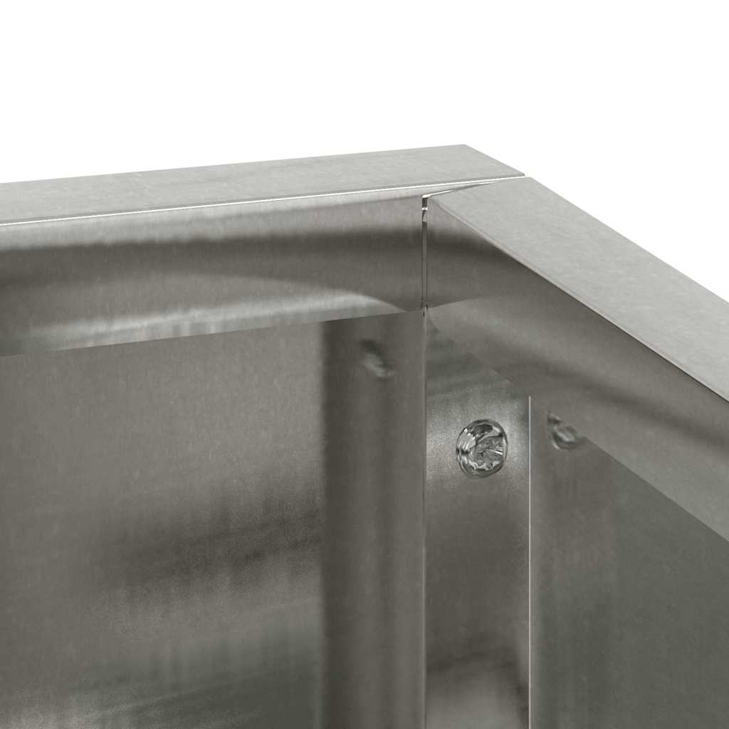 Sodo vazonas Sidabro 100 x 100 x 50 cm Nerūdijantis Plienas