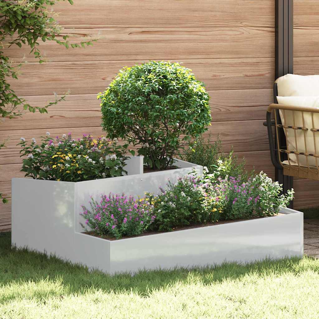 Sodo vazonas Sidabro 100 x 100 x 50 cm Cinkuota plienas