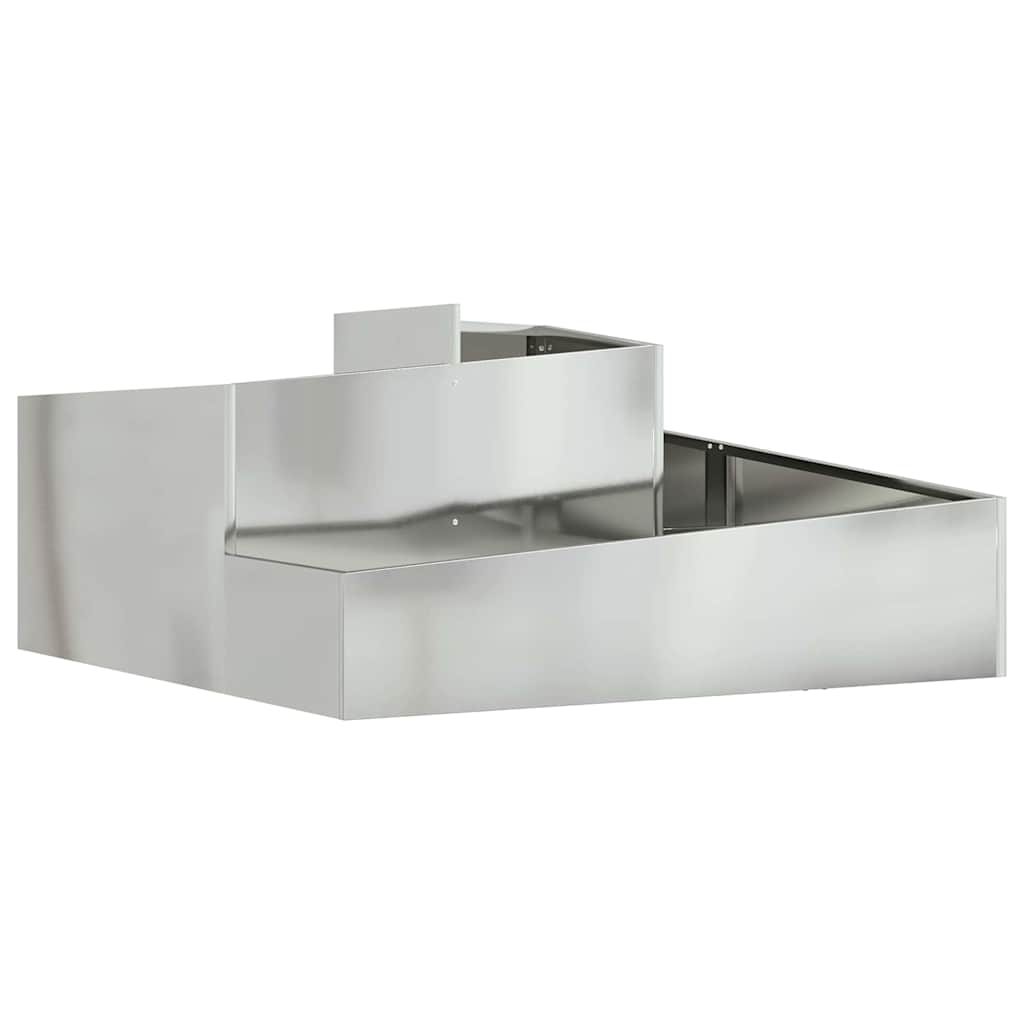 Sodo vazonas Sidabro 100 x 100 x 50 cm Cinkuota plienas