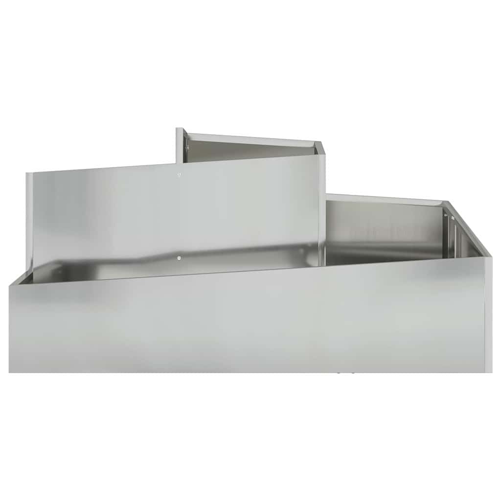 Sodo vazonas Sidabro 100 x 100 x 50 cm Cinkuota plienas