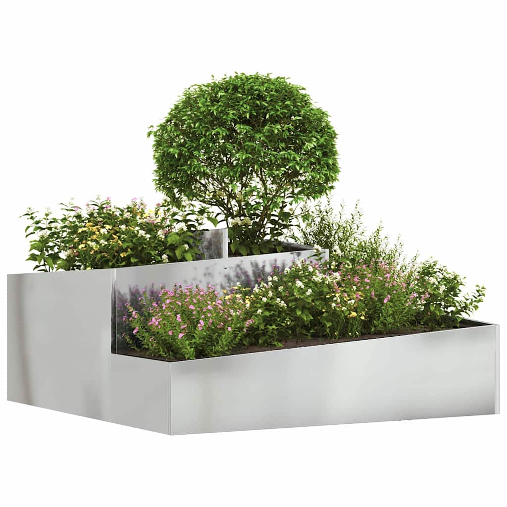 Sodo vazonas Sidabro 100 x 100 x 50 cm Cinkuota plienas