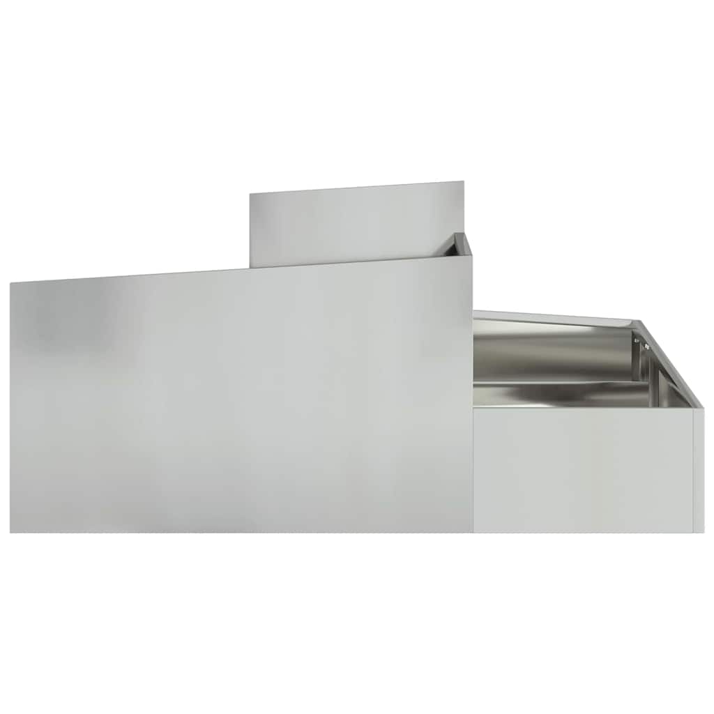 Sodo vazonas Sidabro 100 x 100 x 50 cm Cinkuota plienas