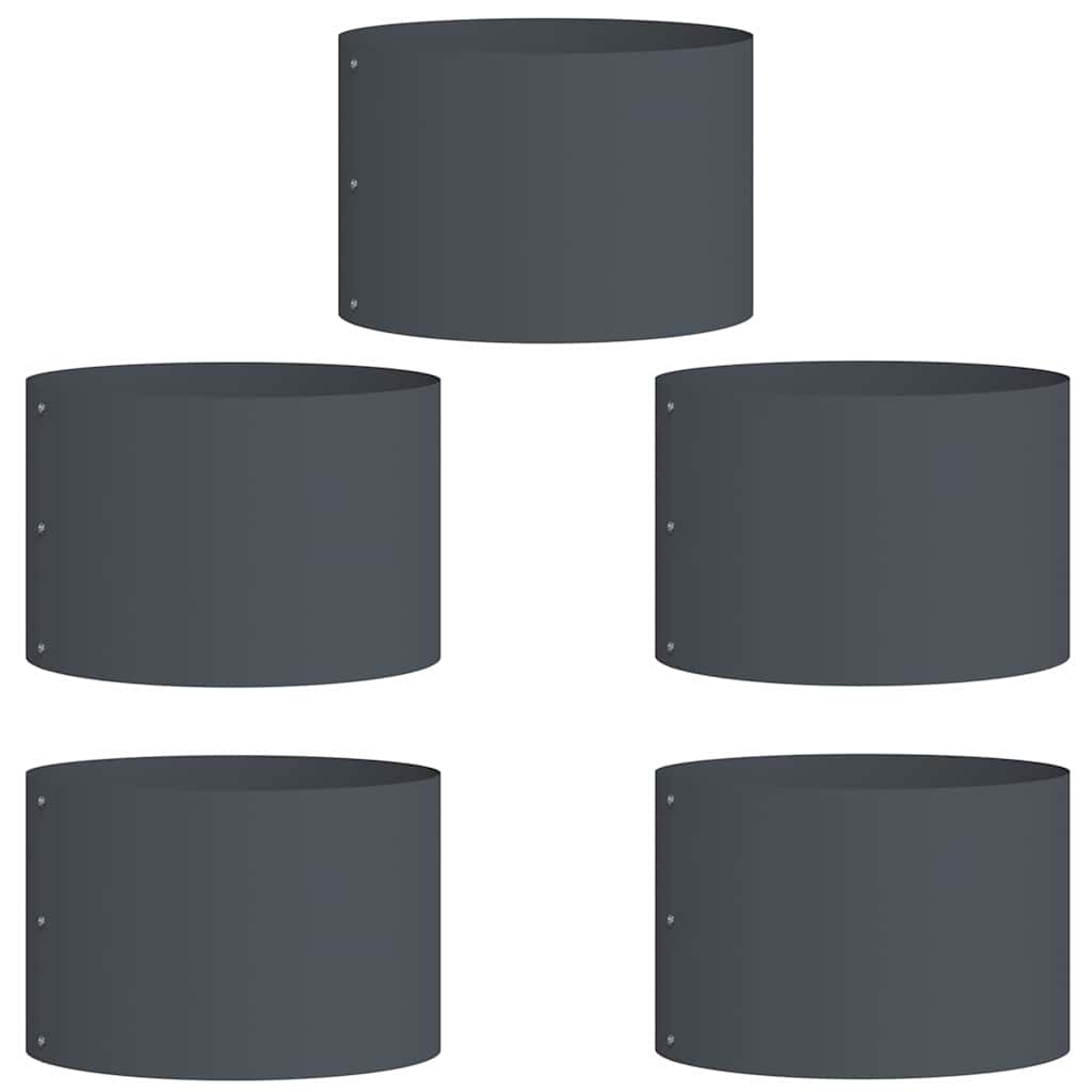 Sodo vazonas 5 pcs Antracitas 30 x 30 x 20 cm