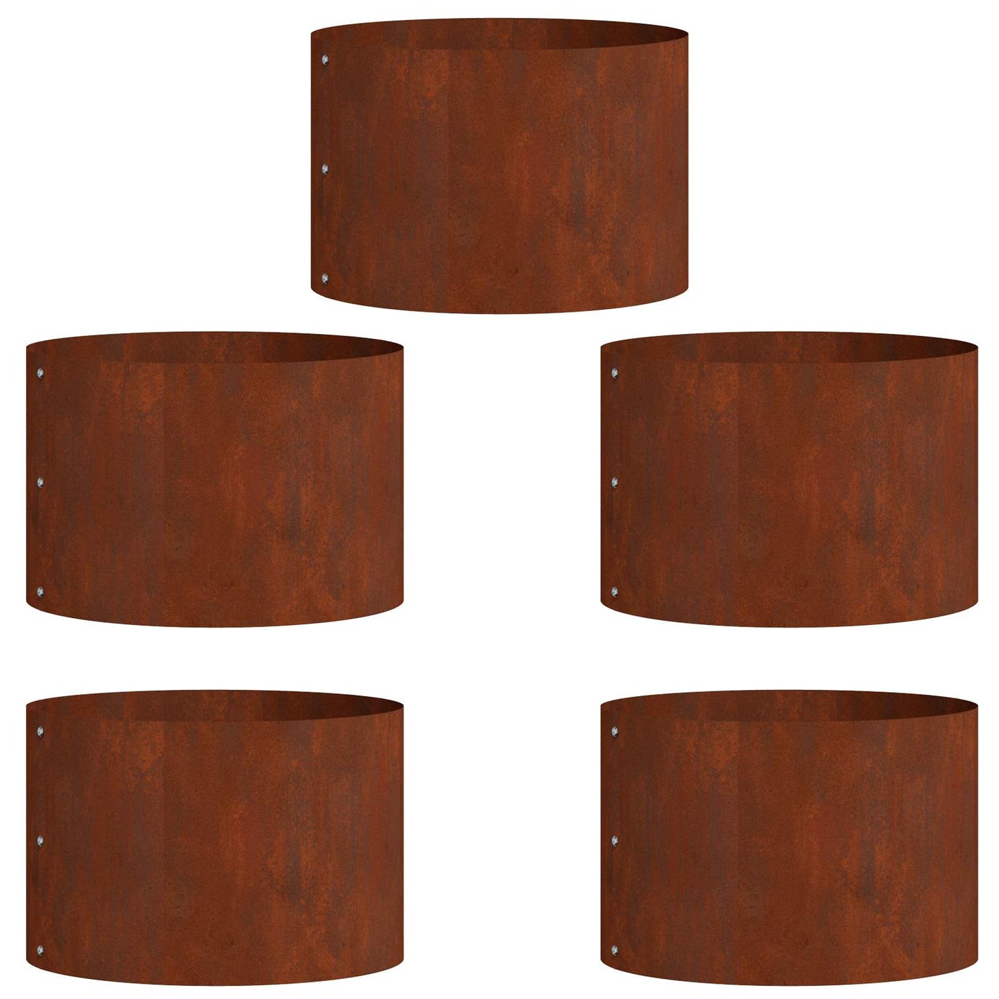 Vazonų žiedas 5 pcs Ruda 30 x 30 x 20 cm