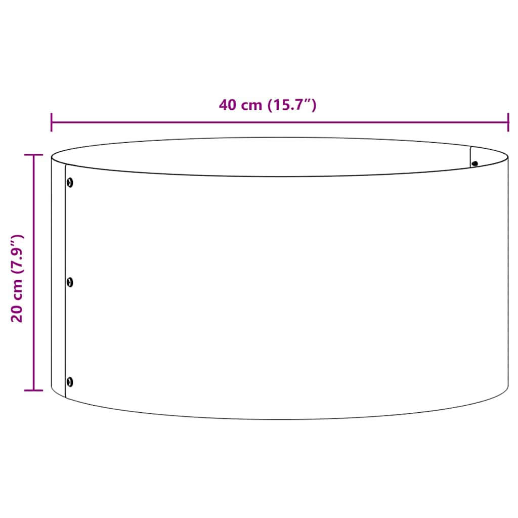 Sodo vazonas 5 pcs Juoda 40 x 40 x 20 cm
