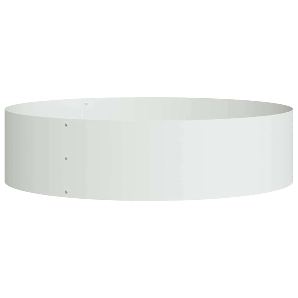 Vazonų žiedas Balta 80 x 80 x 20 cm Šaltai valcuotas plienas