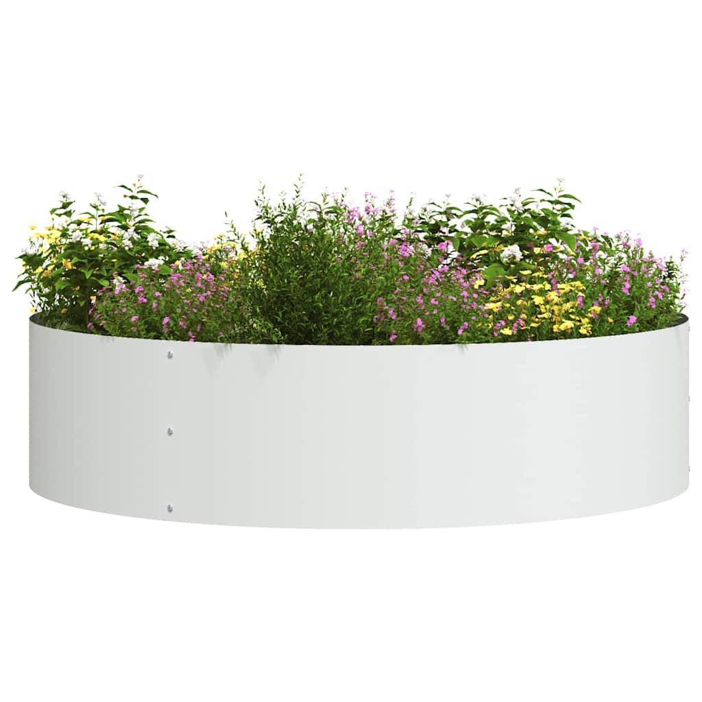 Vazonų žiedas Balta 80 x 80 x 20 cm Šaltai valcuotas plienas
