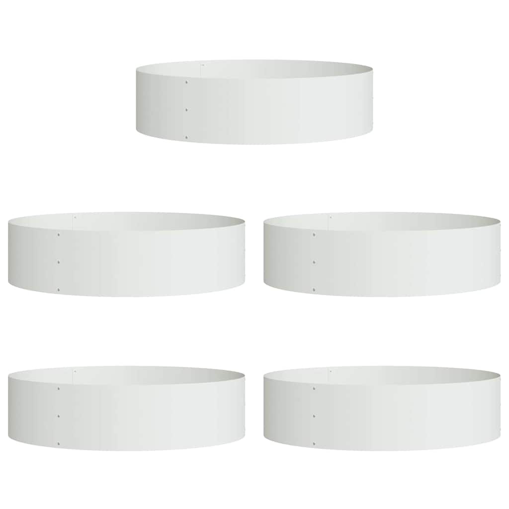 Sodo vazonas 5 pcs Balta 80 x 80 x 20 cm
