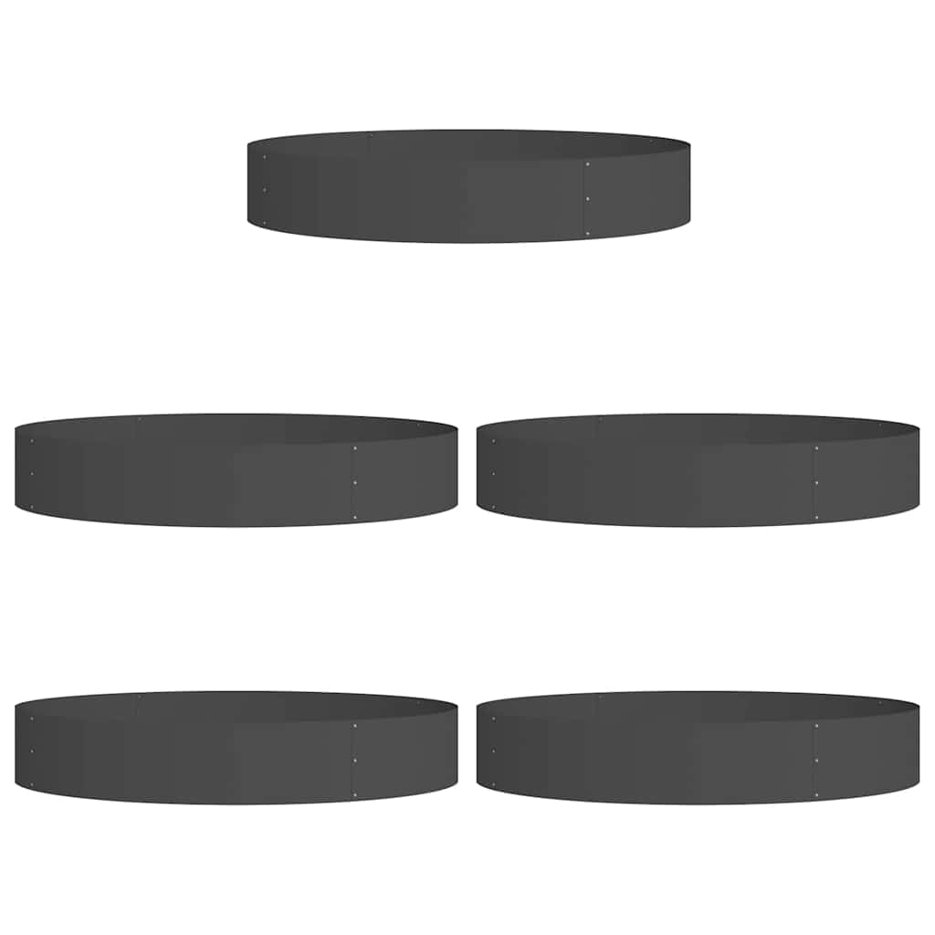Sodo vazonas 5 pcs Juoda 120 x 120 x 20 cm