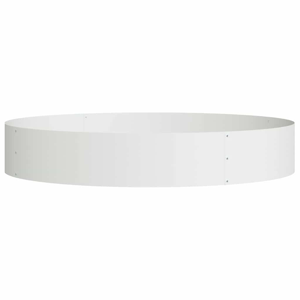 Vazonų žiedas Balta 120 x 120 x 20 cm Šaltai valcuotas plienas