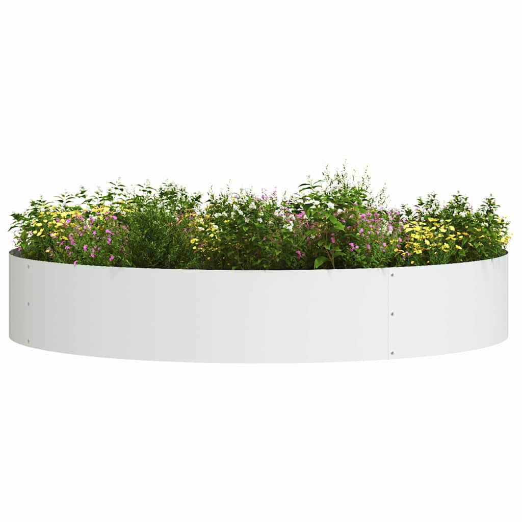 Vazonų žiedas Balta 120 x 120 x 20 cm Šaltai valcuotas plienas