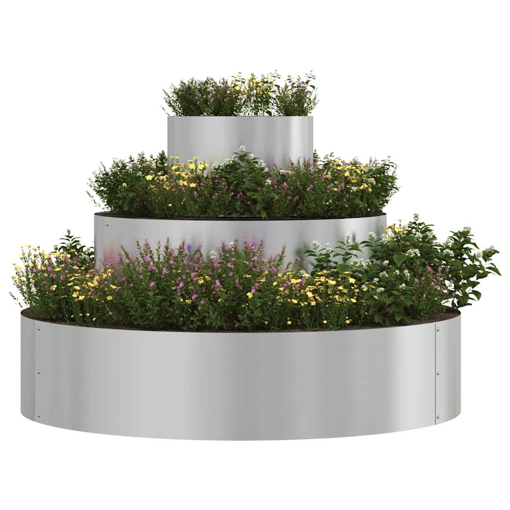 Sodo vazonas Sidabro 90 x 90 x 20 cm Cinkuota plienas