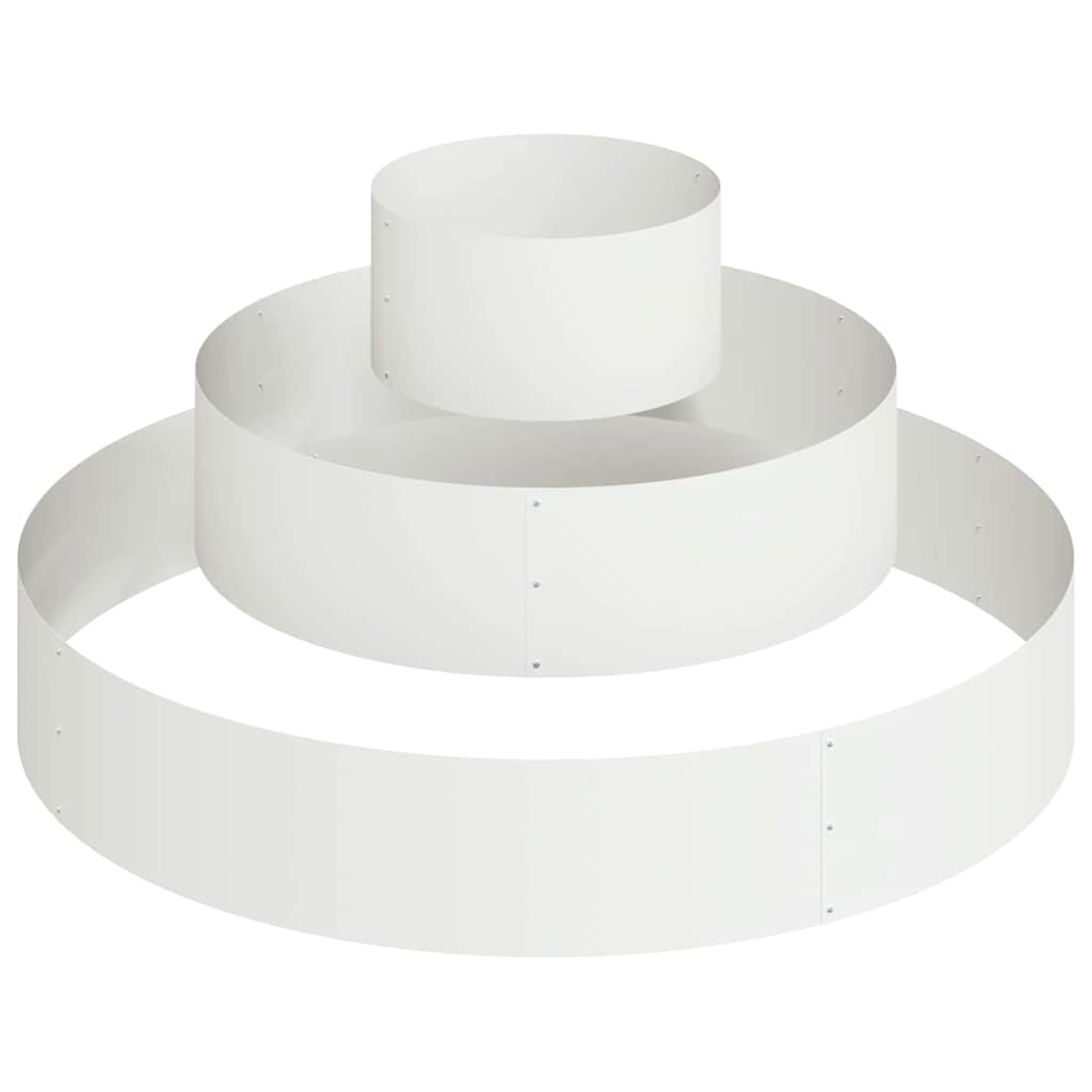 Sodo vazonas Balta 120 x 120 x 20 cm Šaltai valcuotas plienas
