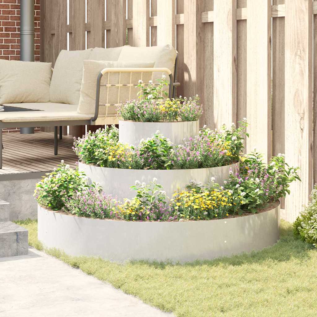 Sodo vazonas Sidabro 120 x 120 x 20 cm Nerūdijantis Plienas